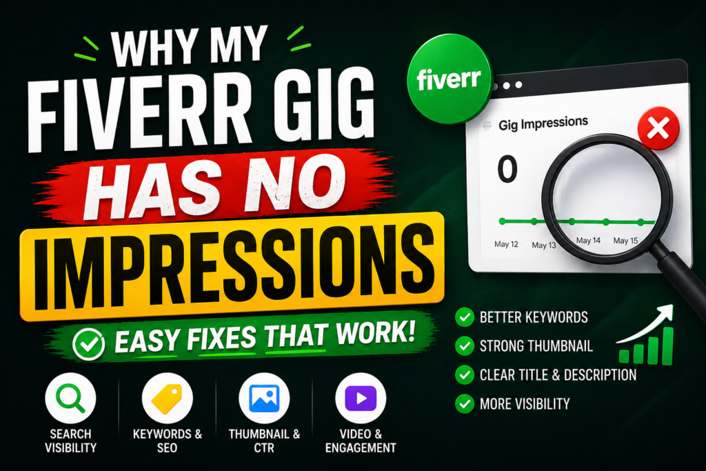 My Fiverr Gig Has No Impressions fixes