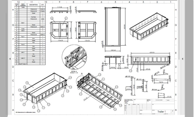 create detailed technical drawings for manufacturing