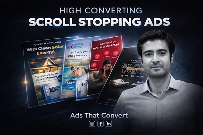 design visually striking ads for your brand and product