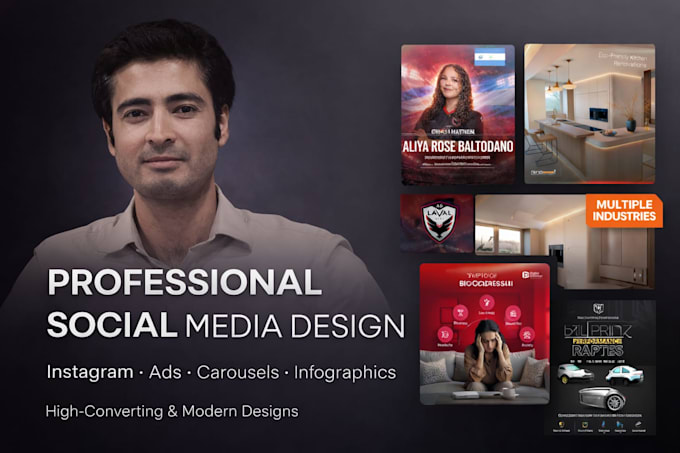 professional social media posts design for your brand