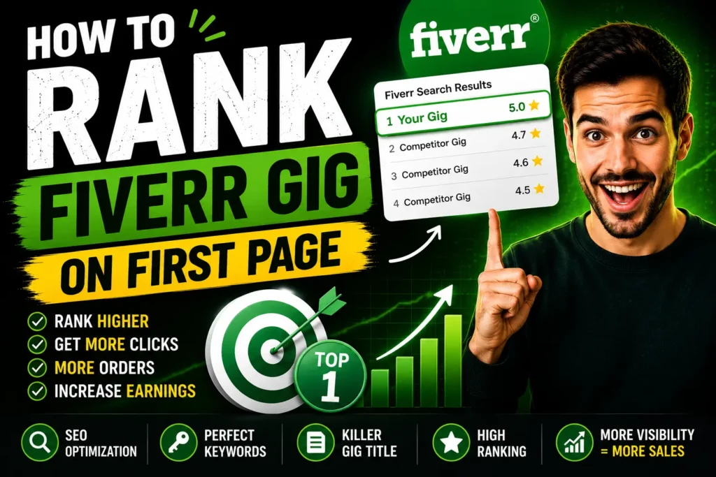 how to rank fiverr gig on first page