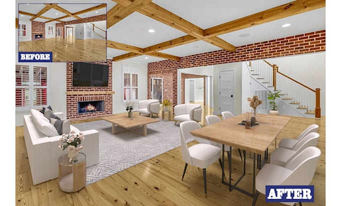 real estate virtual staging home digital staging services