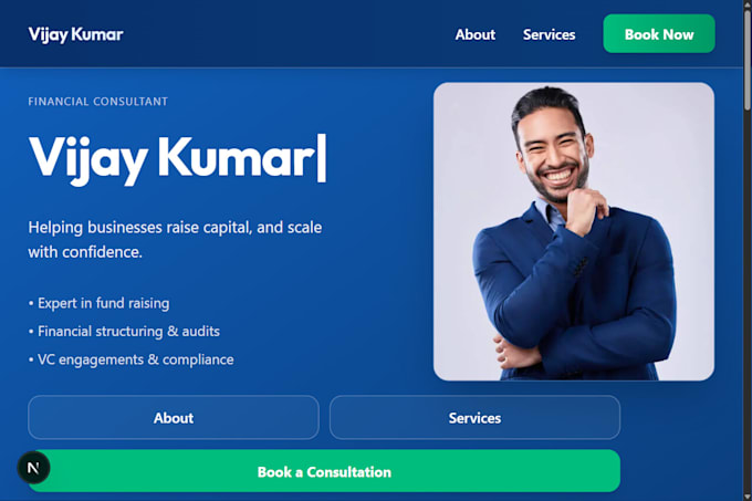 build simple website for your consulting services