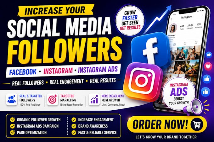 increase your social media followers for facebook instagram and instagram ads