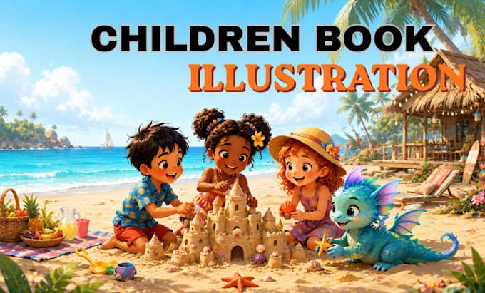 paint magical bedtime scenes with cute kids and friendly monsters