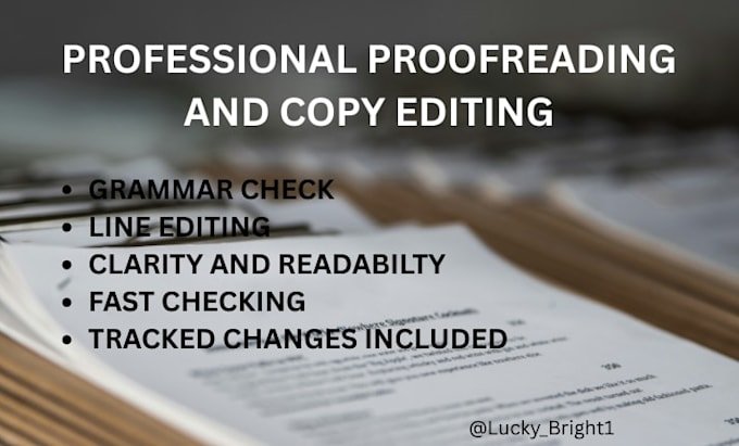 professionally proofread and edit your document or book